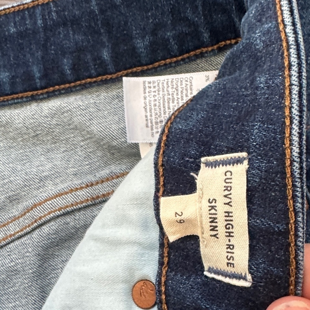 Madewell Curvy High Rise Skinny size 29 Classic Blue Denim Jeans - Picture 4 of 9
